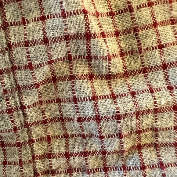 Billy Reid Midweight Flannel Buttondown – XL (Grey and Burgundy) - Picture 3 of 4